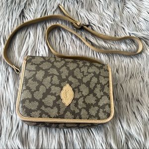 YVES SAINT LAURENT vintage giraffe spotted crossbody bag